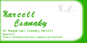 marcell csanaky business card